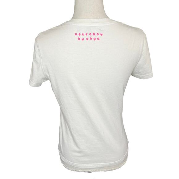 Astroboy by ohya pink & white Crewneck T-shirt Japanese Y2K 2004 causal - Picture 4 of 6